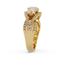 2 CT Three-Stone Split Shank Lab Grown Diamond Ring