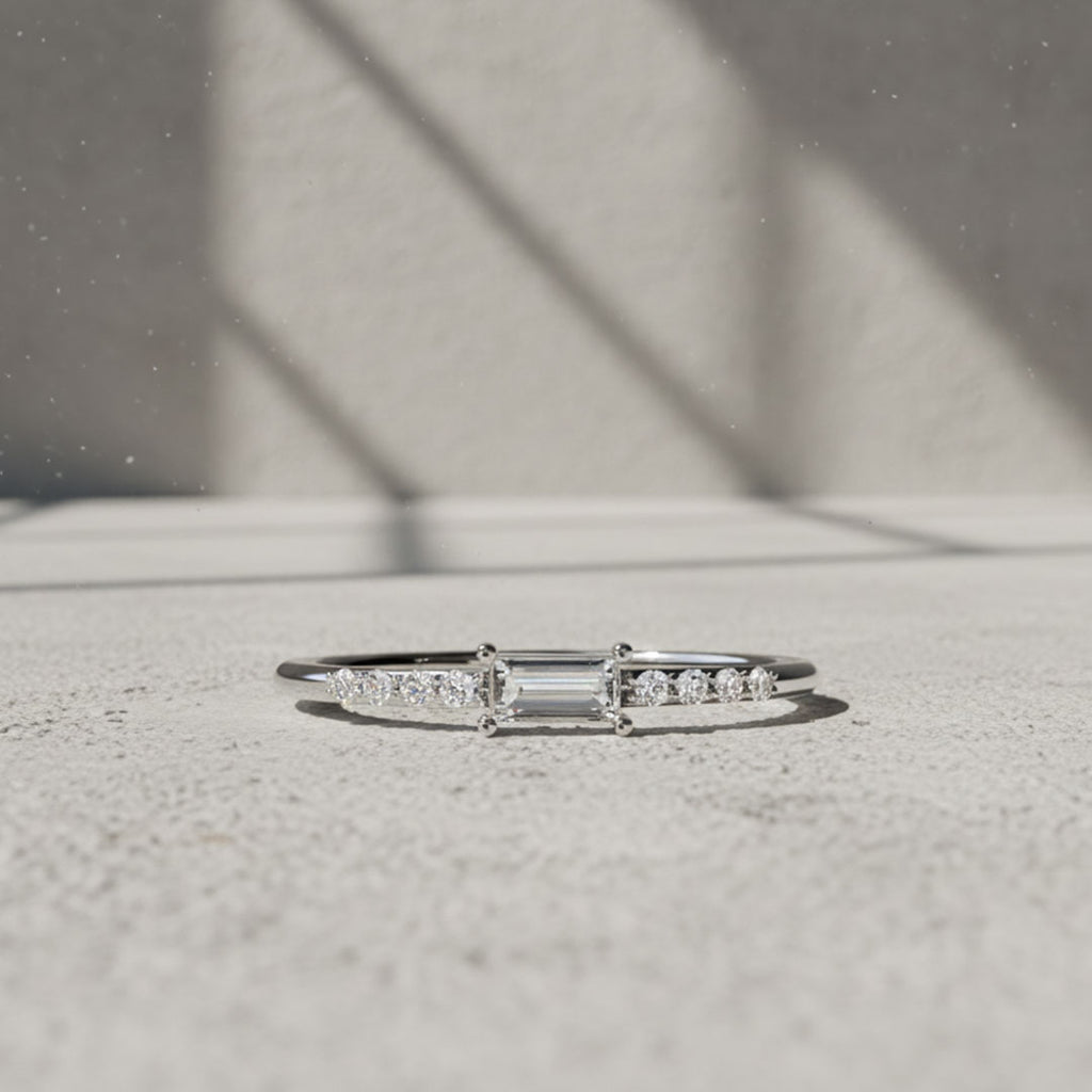 Lab Grown Baguette Diamond Ring