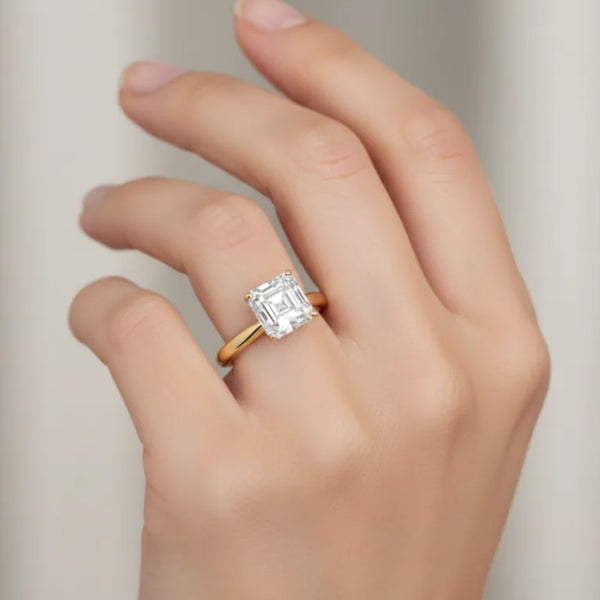 IGI Lab Grown Diamond Asscher Solitaire Ring (1ct-2.00ct)