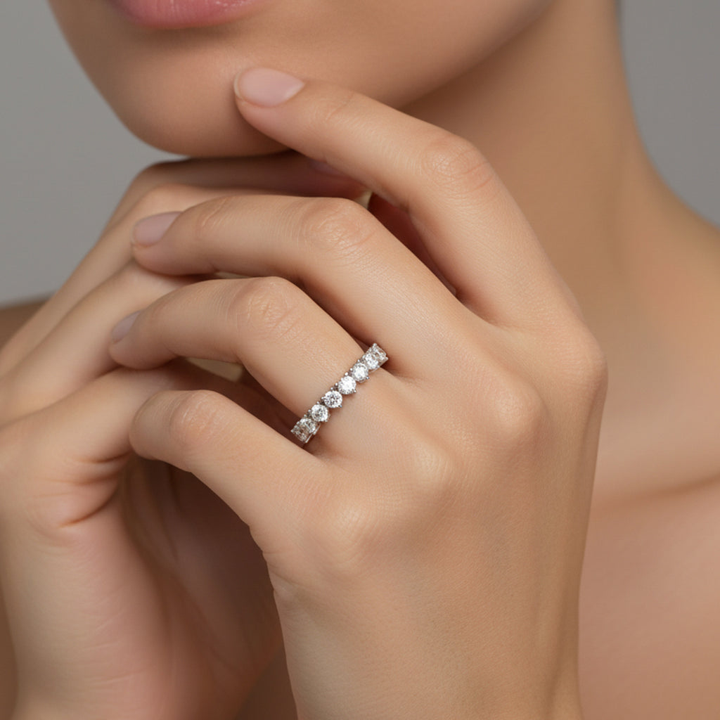 Lab Grown Diamond Half Eternity Ring