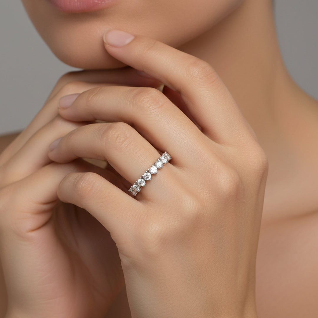 Lab Grown Diamond Half Eternity Ring