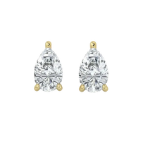 Lab Grown Diamond Pear Solitaire Earrings (1ct-2ct)