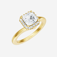 1.40CT Asscher Together Always Lab Grown Diamond Halo Ring