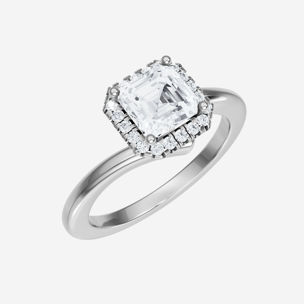 1.40CT Asscher Together Always Lab Grown Diamond Halo Ring