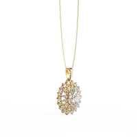 Collar de tenis con diamantes redondos cultivados en laboratorio