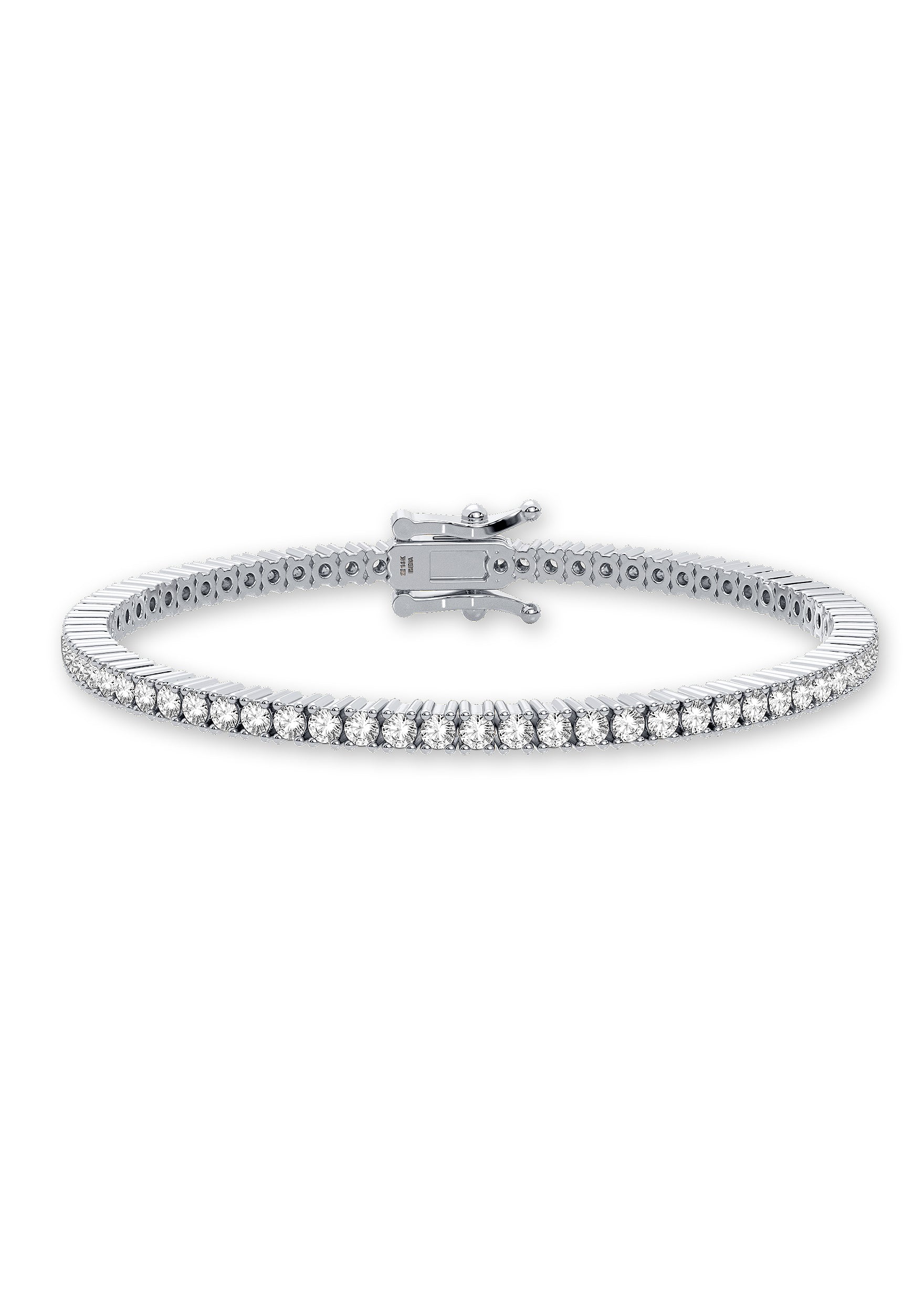 Pulsera de tenis con diamantes cultivados en laboratorio (4 ct - 5 ct)