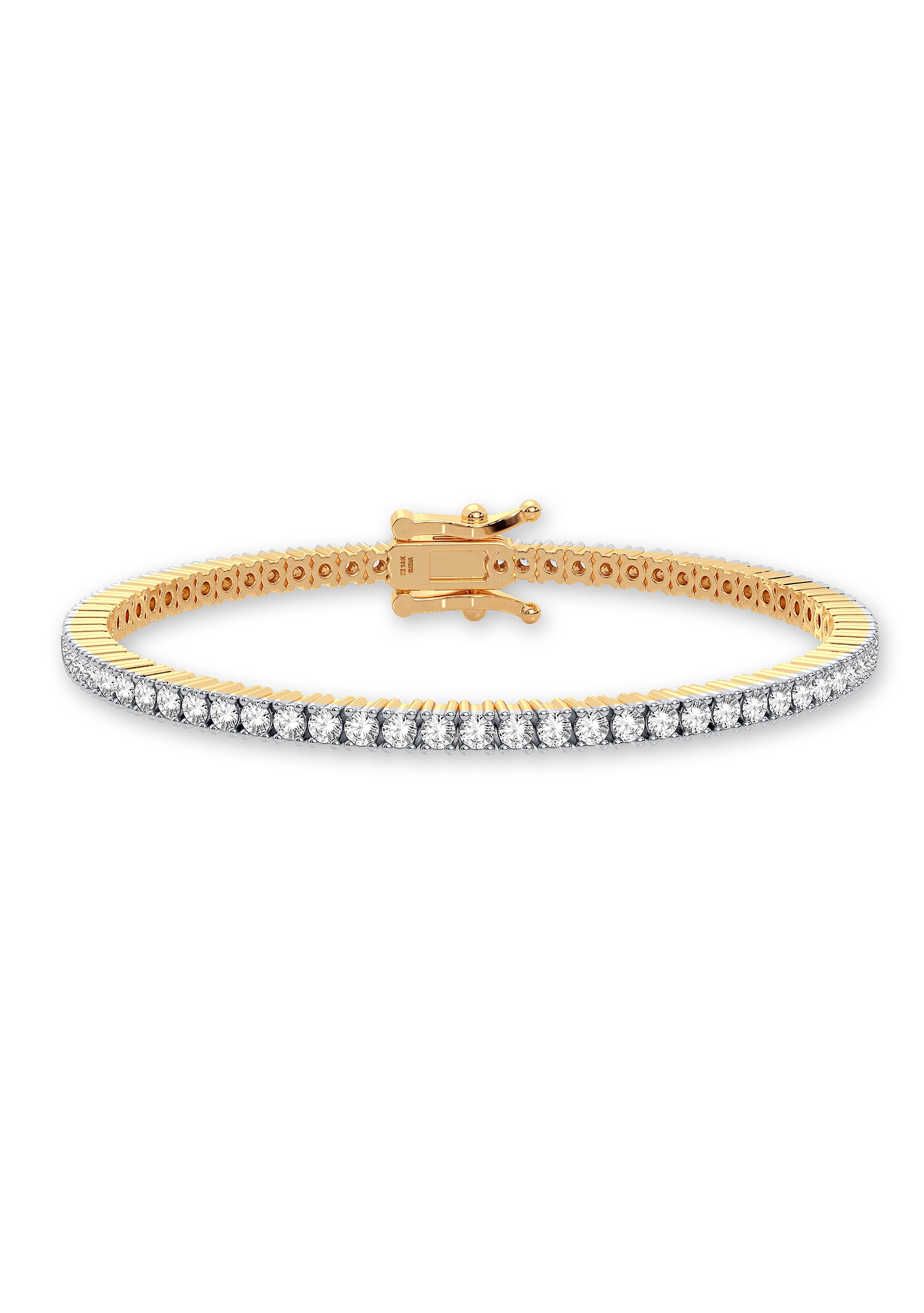 Pulsera de tenis con diamantes cultivados en laboratorio (4 ct - 5 ct)