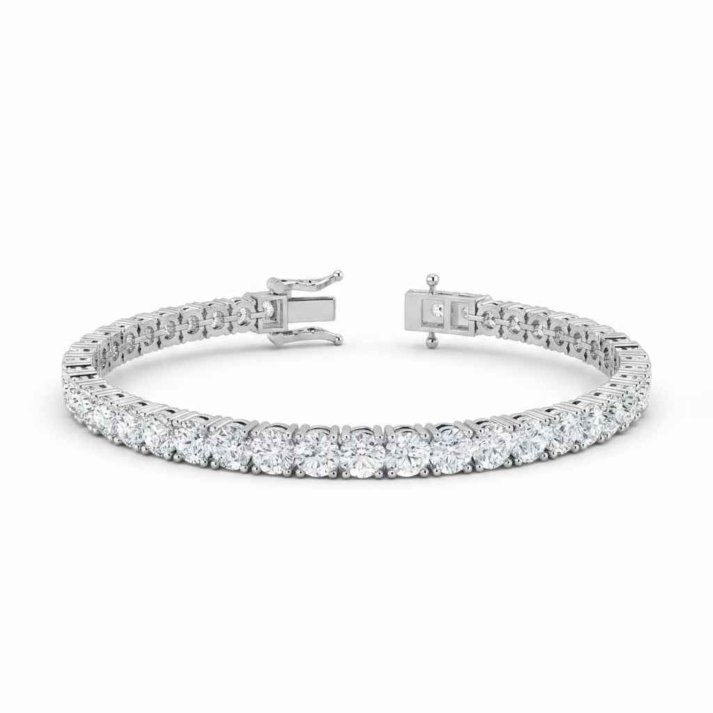 5.00 Carat Lab Grown Diamond Tennis Bracelet 8 Inch 18K Gold