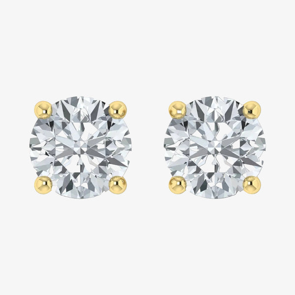 Pendiente de botón con diamantes cultivados en laboratorio de 1,50 ct