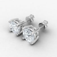 Pendientes clásicos con diamantes cultivados en laboratorio de 3,00 ct