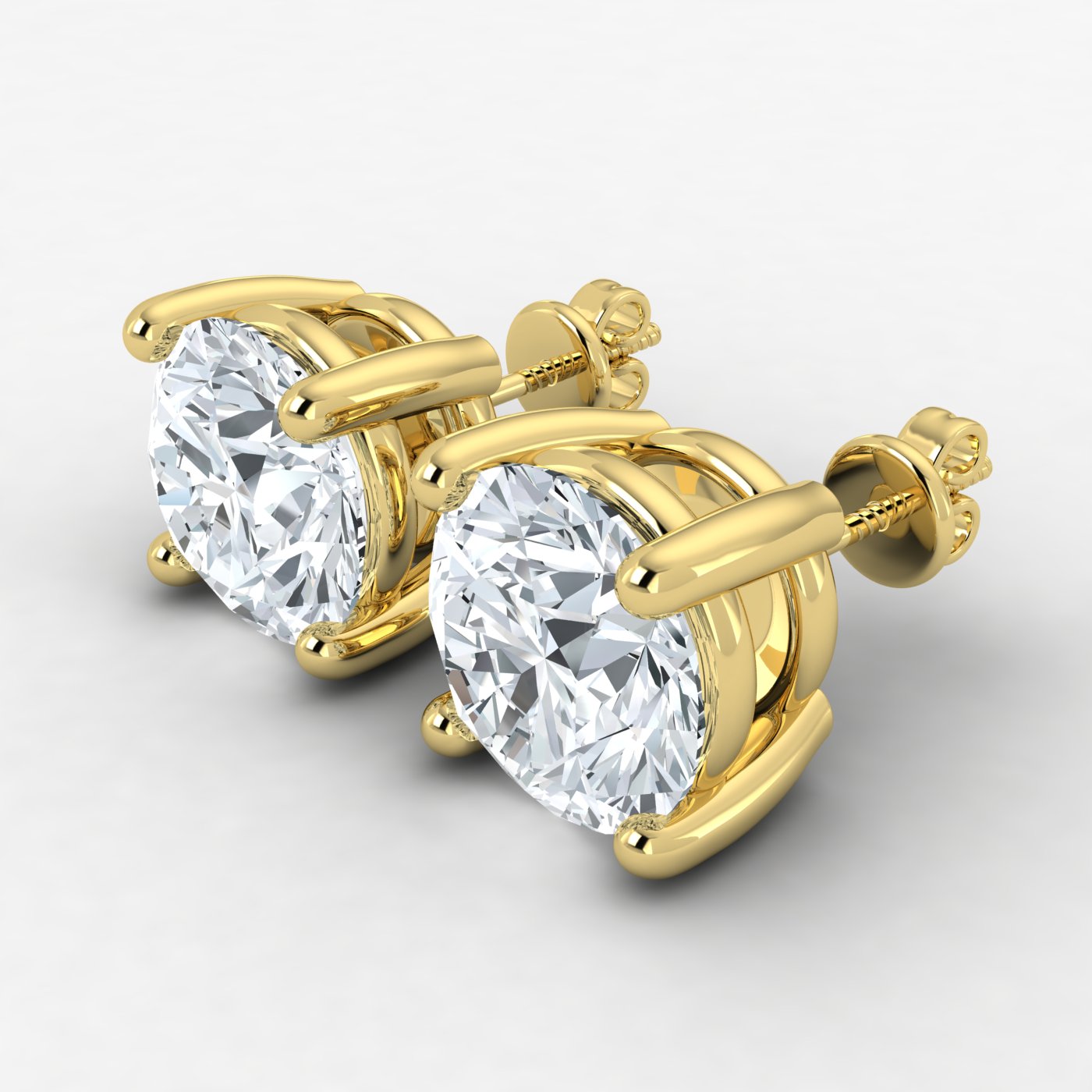 IGI Lab-Grown Diamond Stud Earrings (0.50ct - 10ct) Screw Back