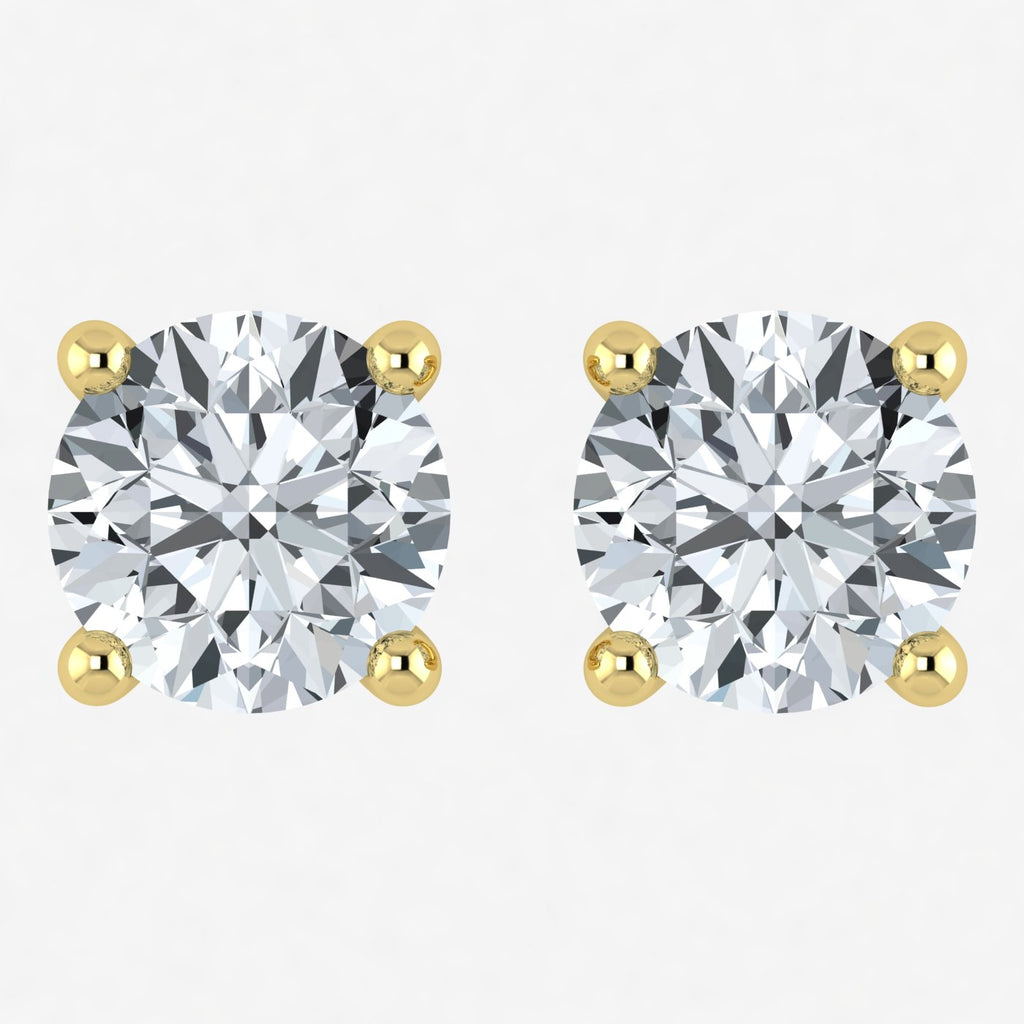 IGI Lab-Grown Diamond Stud Earrings (4ct & 5ct) Screw Back