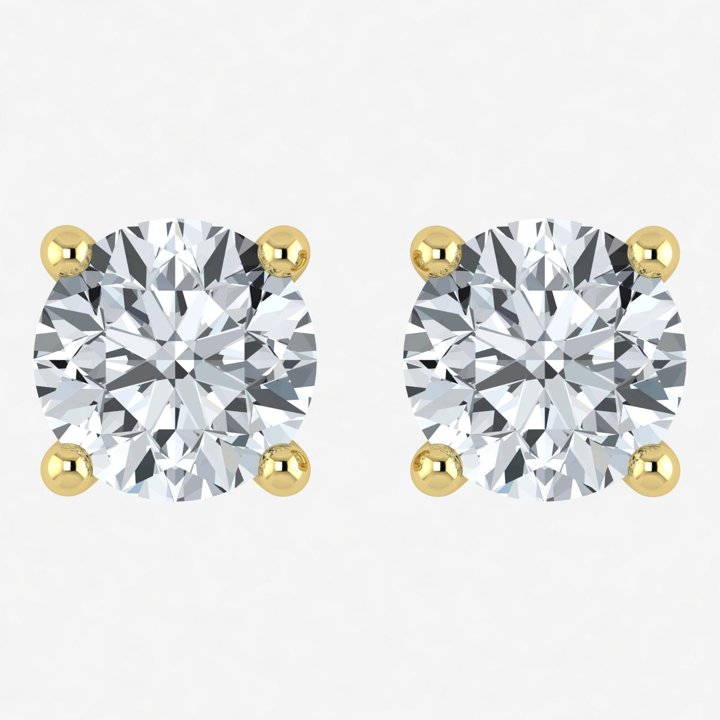IGI Lab-Grown Diamond Stud Earrings (4ct & 5ct) Screw Back