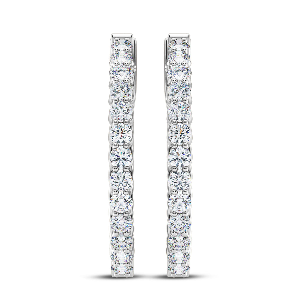 Lab Grown Diamond Hoop Earrings