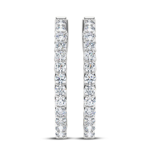 2.00ct  Lab Grown Diamond Hoop Earrings