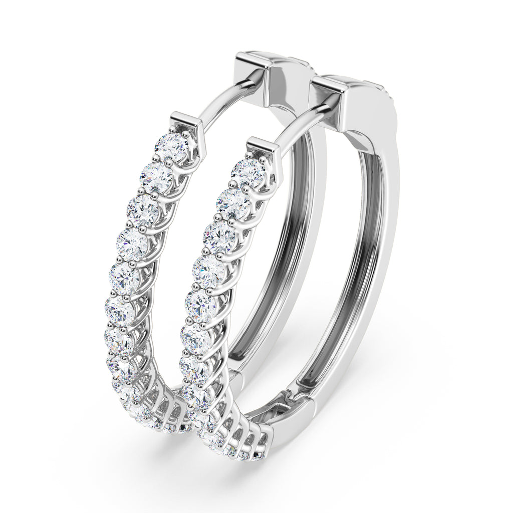 Lab Grown Diamond Hoop Earrings