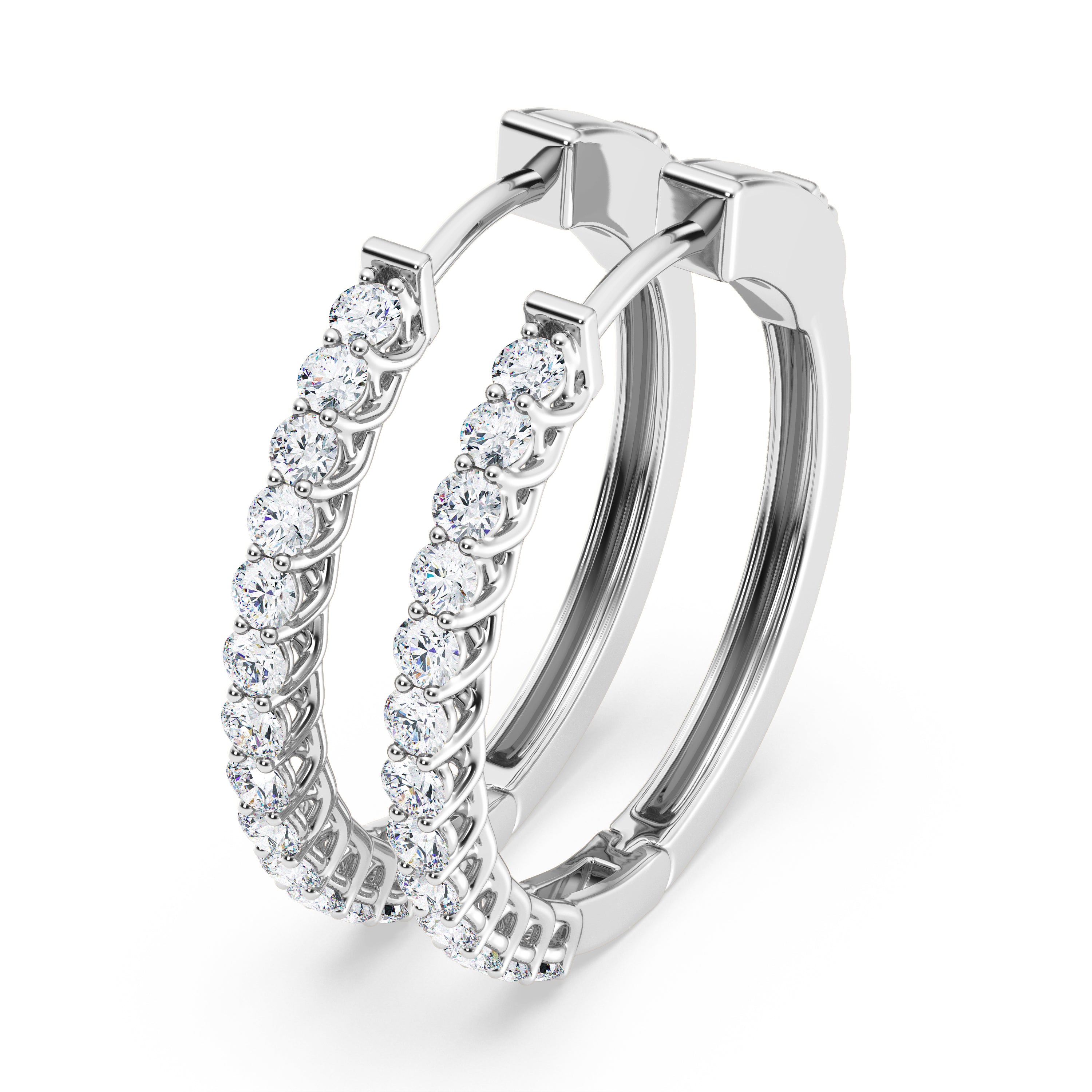 Lab Grown Diamond Hoop Earrings