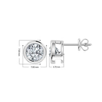 IGI 1.00ct Lab Grown Diamond Bezel Set Stud Earring
