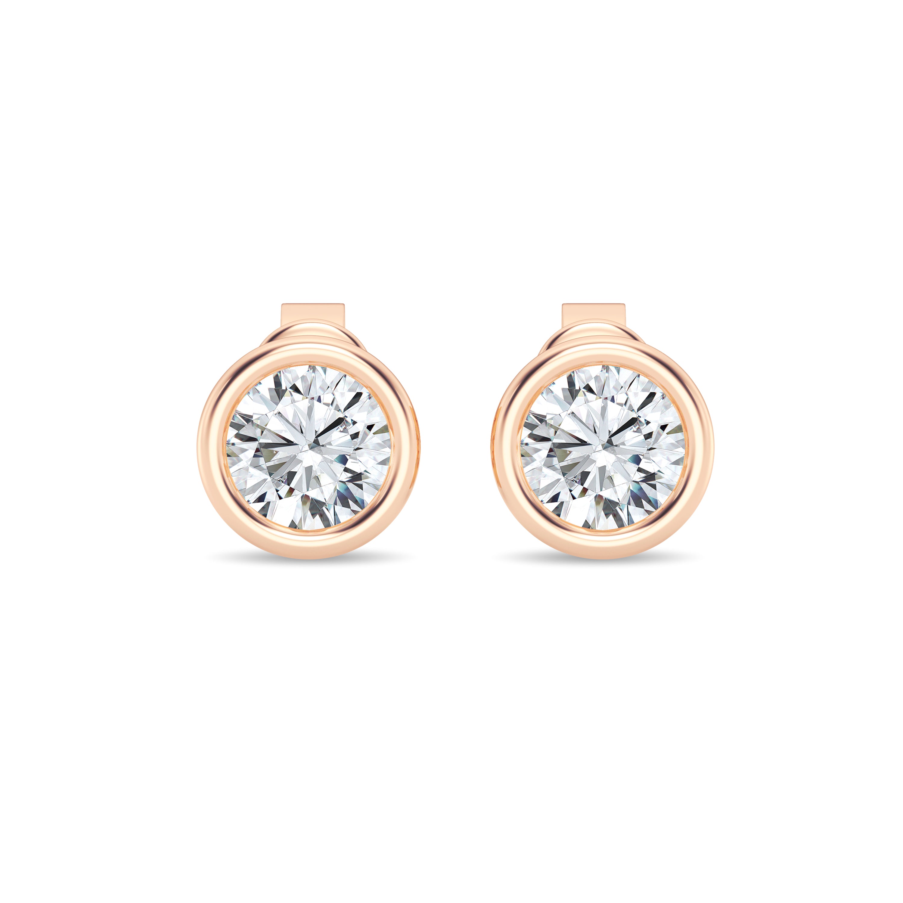 IGI 1.50ct Lab Grown Diamond Bezel Set Stud Earring