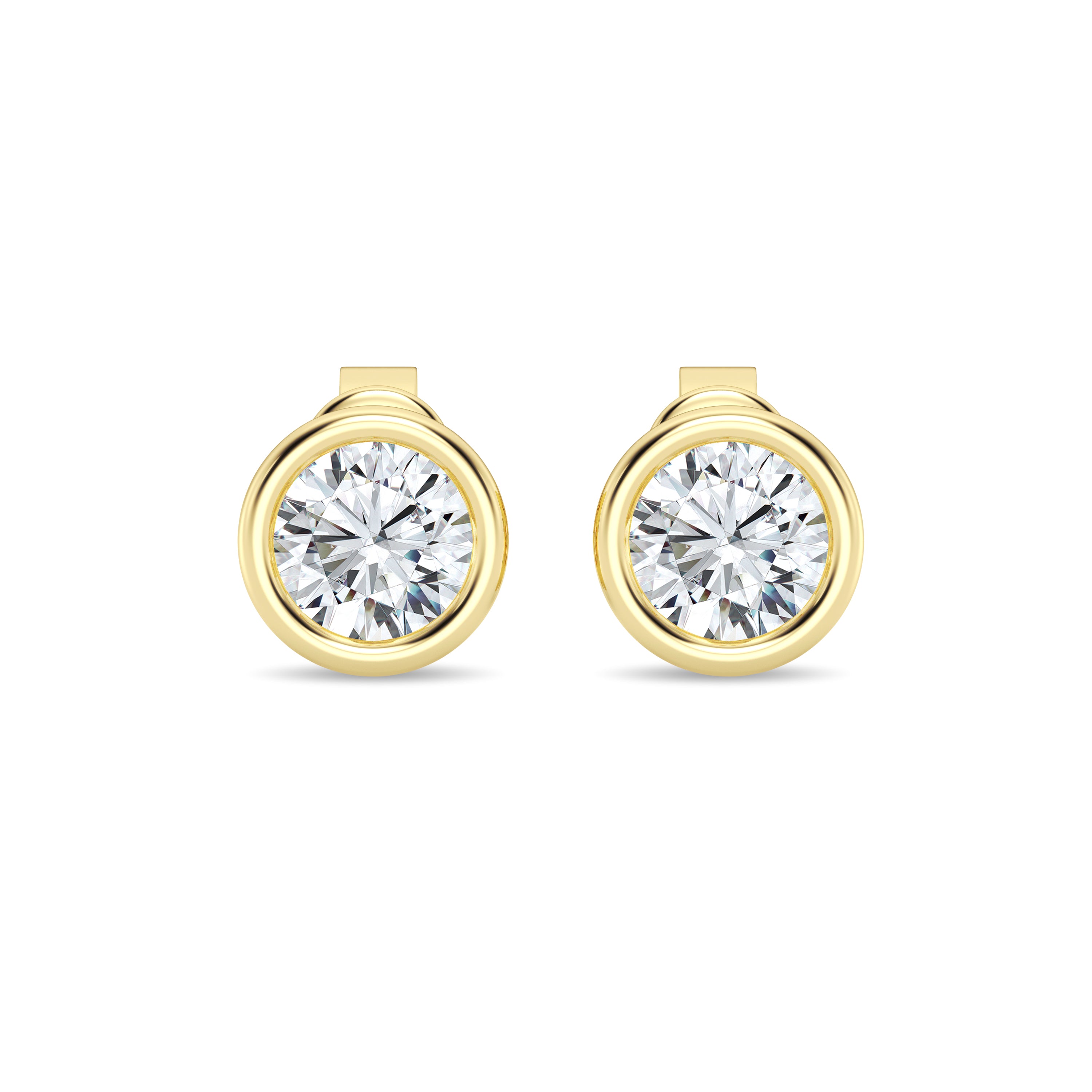 IGI 1.50ct Lab Grown Diamond Bezel Set Stud Earring