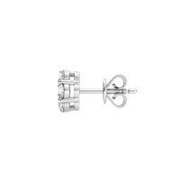 single side view flower earrings