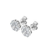 side view flower earrings