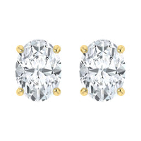 Lab Grown Diamond Elegant Oval Studs 3.00 CT