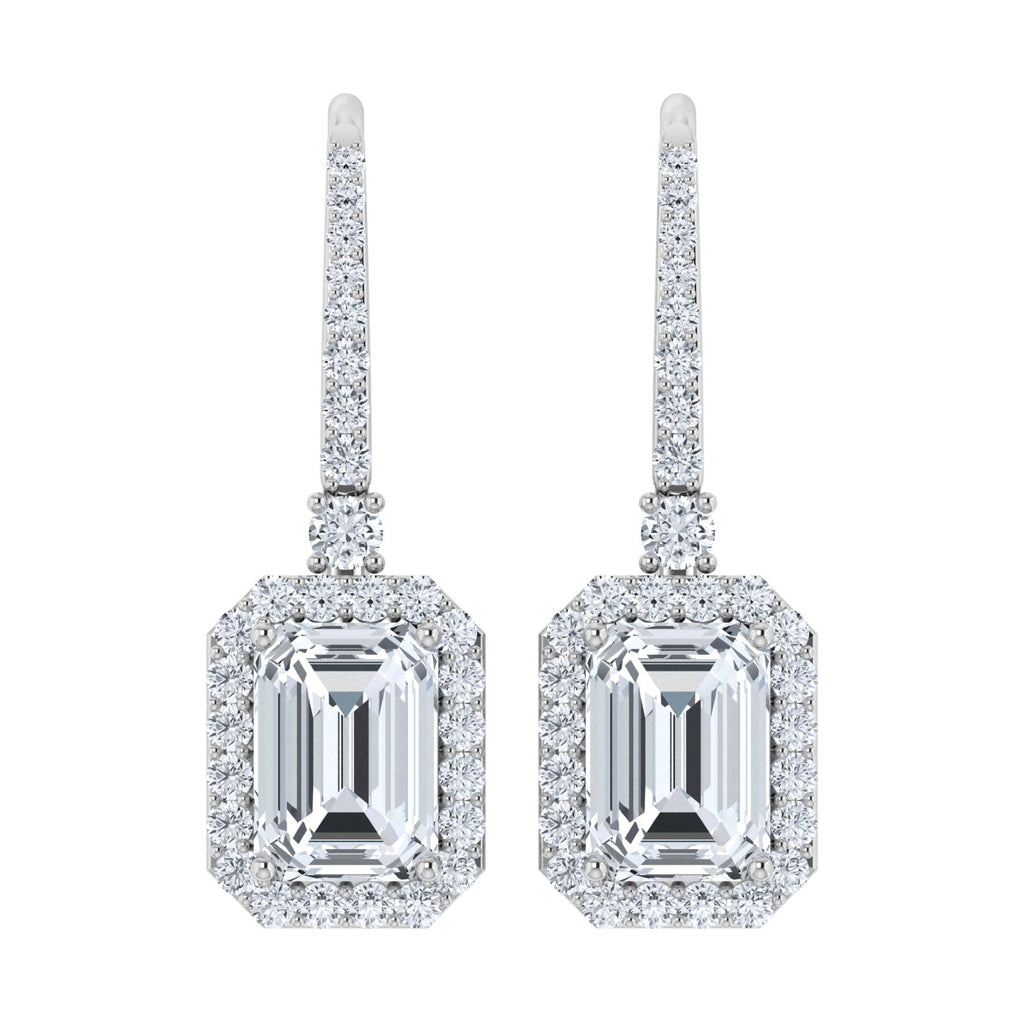 emerald cut earring