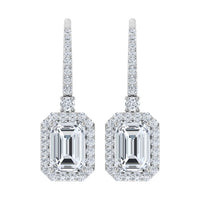 emerald cut earring