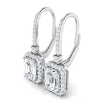 emerald cut earring