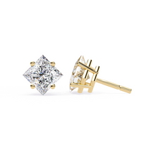 IGI 2.50ct Lab Grown Diamond Square Prismatic Studs