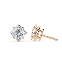IGI 2.50ct Lab Grown Diamond Square Prismatic Studs