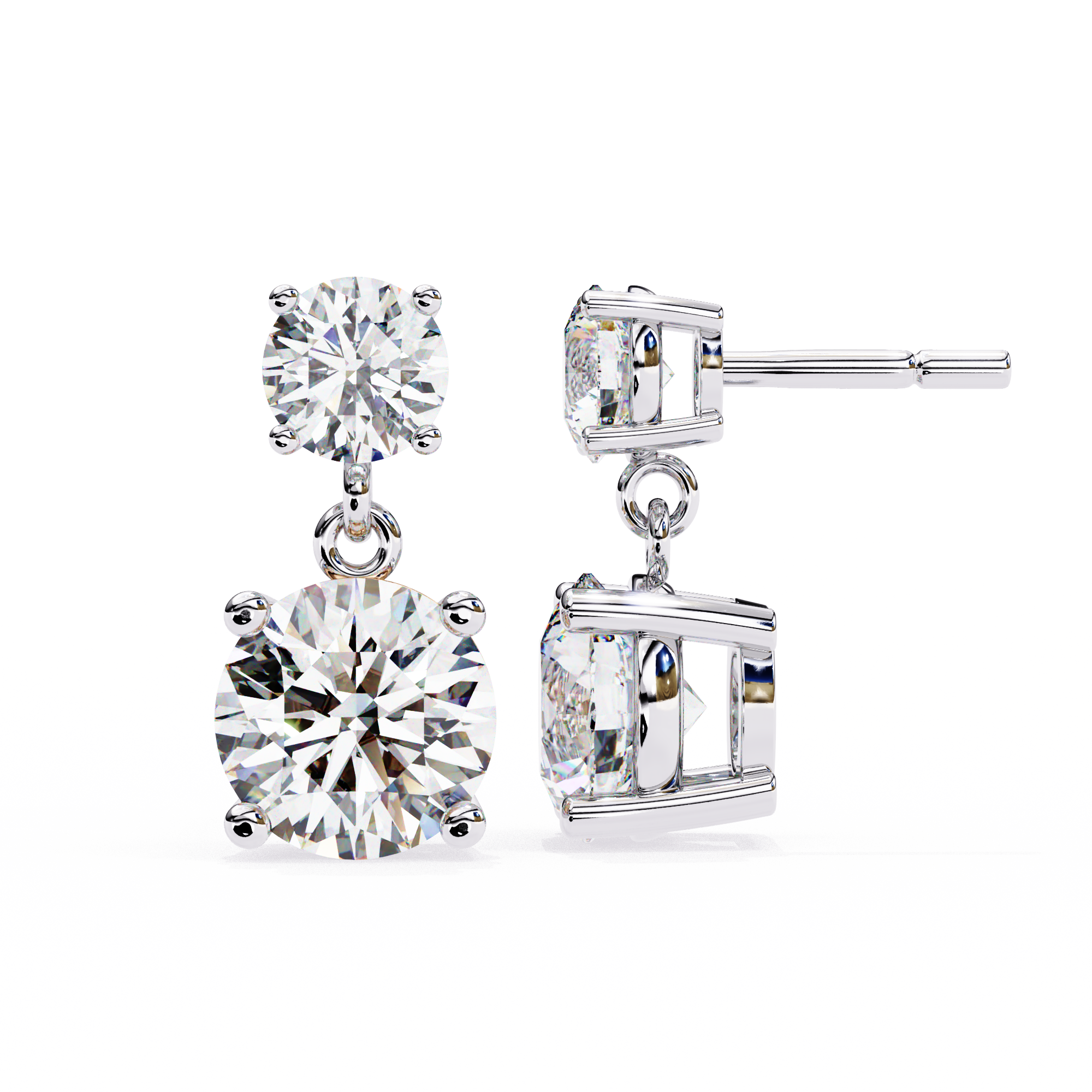 IGI 4ct Lab Grown Diamond Twinkling Treasures Drop Earrings