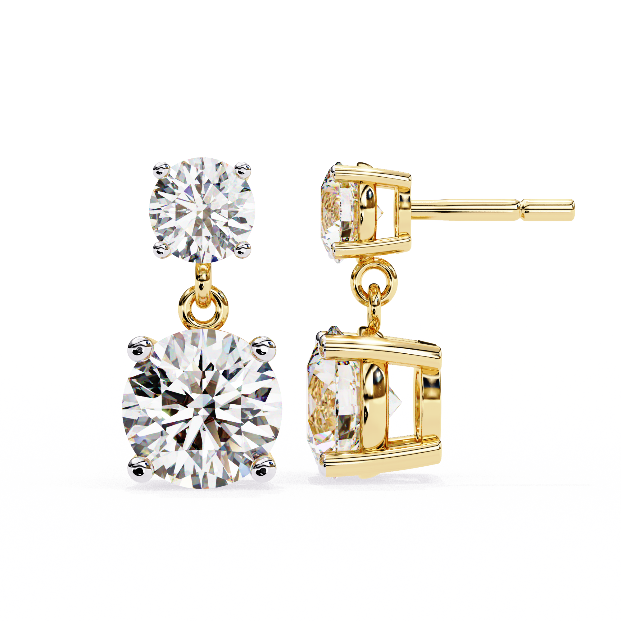 IGI 4ct Lab Grown Diamond Twinkling Treasures Drop Earrings