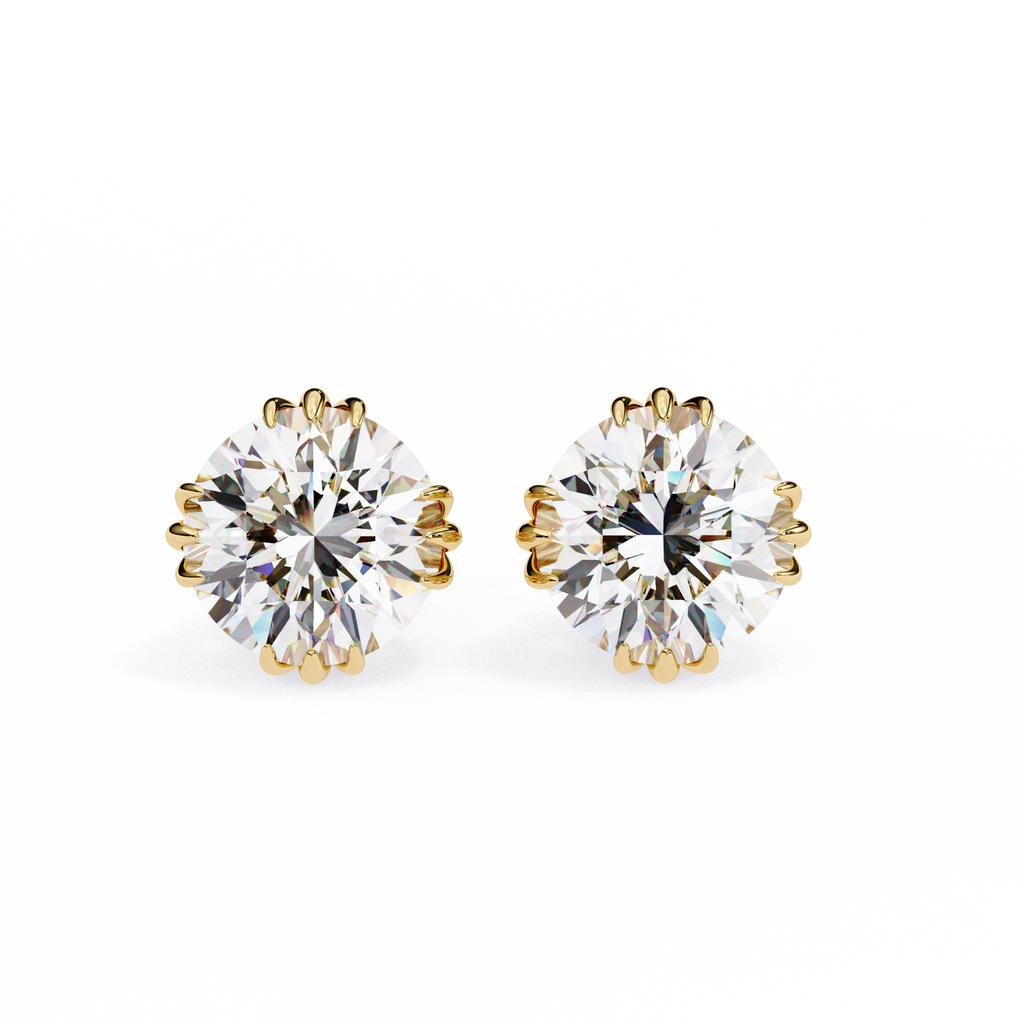 Pendientes de diamantes cultivados en laboratorio de 2,50 ct con destellos celestiales