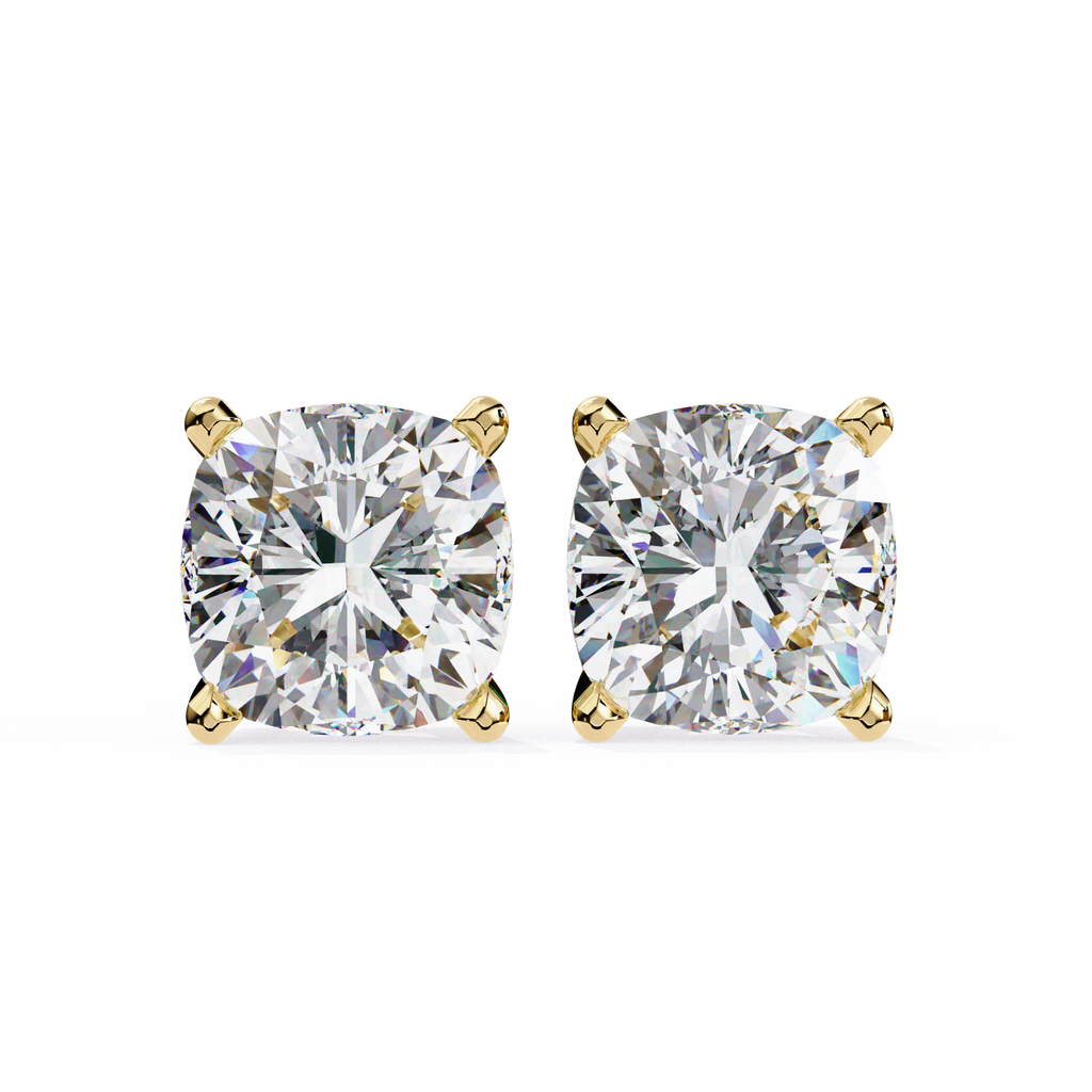 IGI 2.50ct Lab-Grown Diamond Cushion Solitaire Earrings