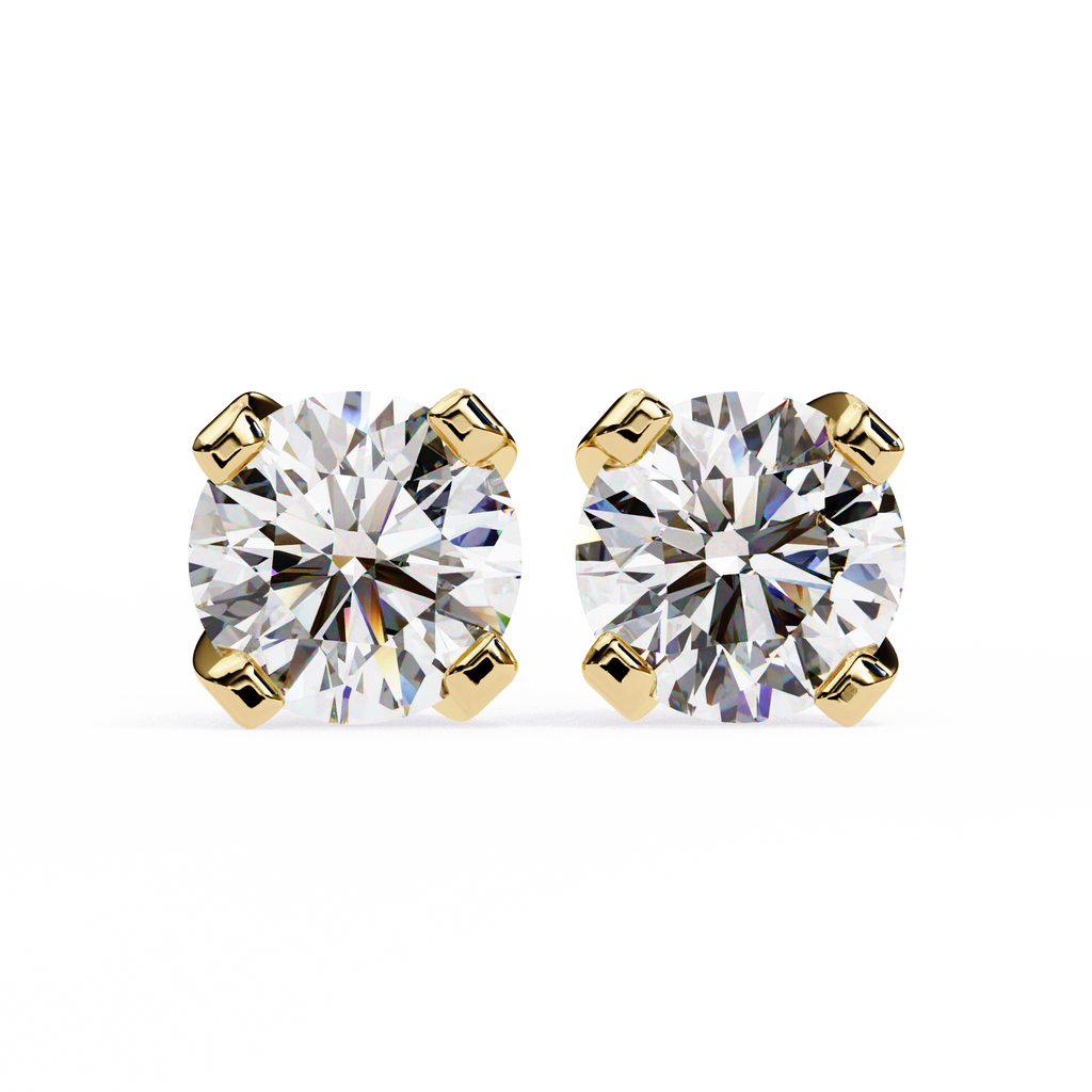 Pendientes de diamantes macizos cultivados en laboratorio de 2,50 ct