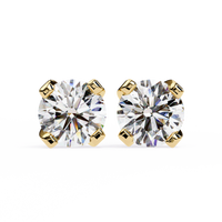Pendientes de diamantes macizos cultivados en laboratorio de 2,50 ct