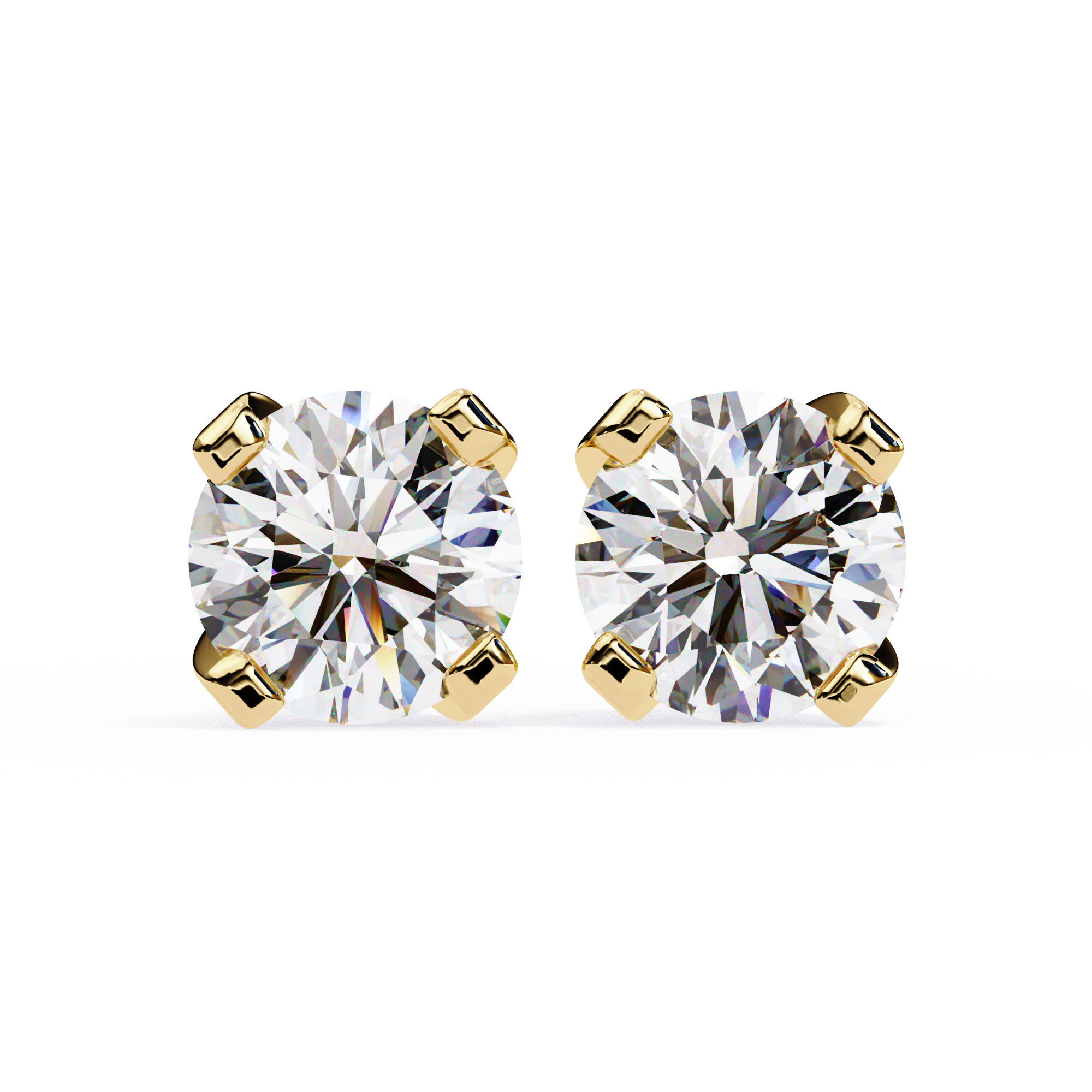 Pendientes de diamantes macizos cultivados en laboratorio de 2,50 ct