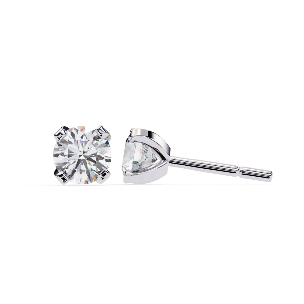 Pendientes de diamantes macizos cultivados en laboratorio de 2,50 ct