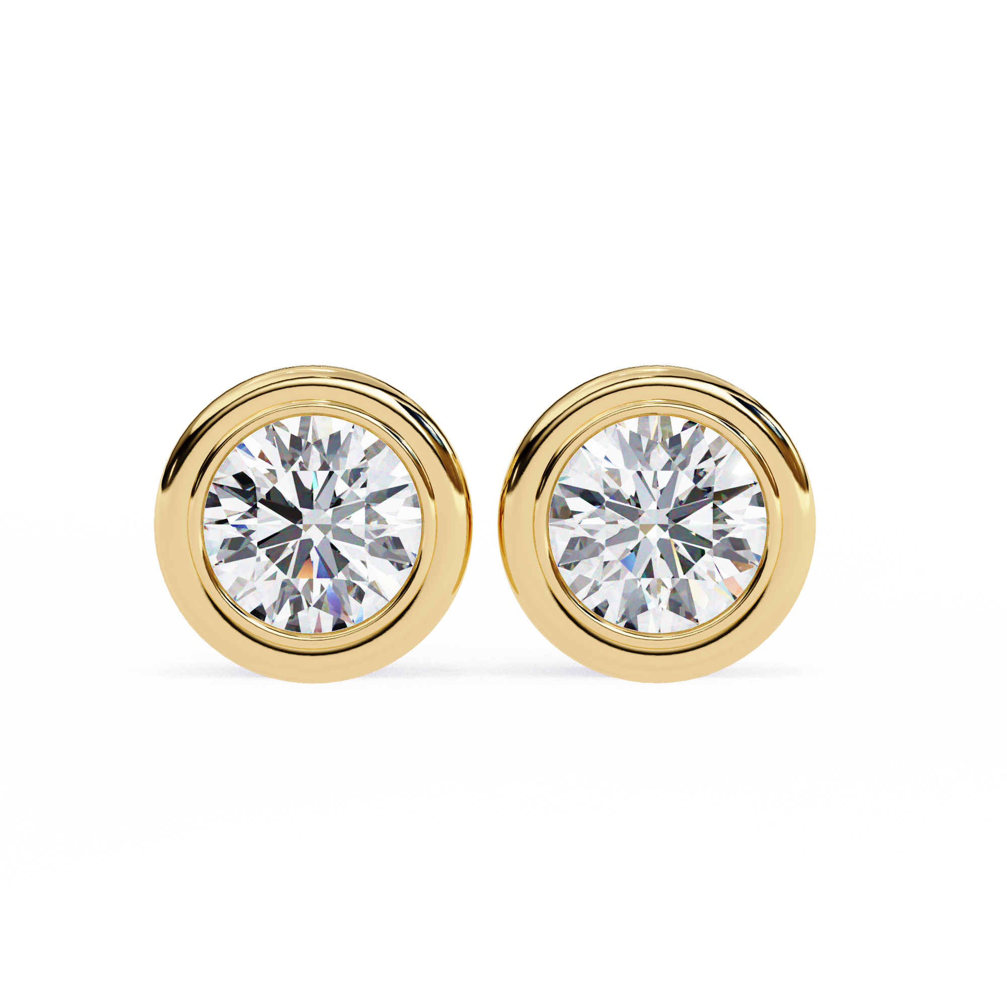 IGI 2.50ct Lab-Grown Diamond Bezel Set Studs
