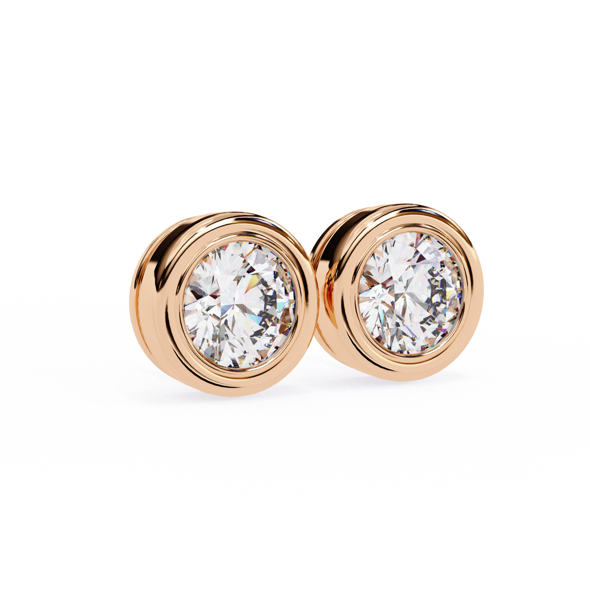 IGI 2.50ct Lab-Grown Diamond Bezel Set Studs