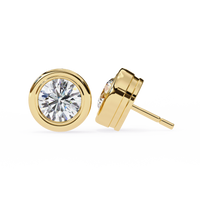 Pendientes engastados en bisel con diamantes cultivados en laboratorio de 2,50 ct