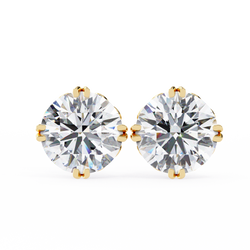 Pendientes solitarios clásicos con diamantes creados en laboratorio de 2,50 ct IGI