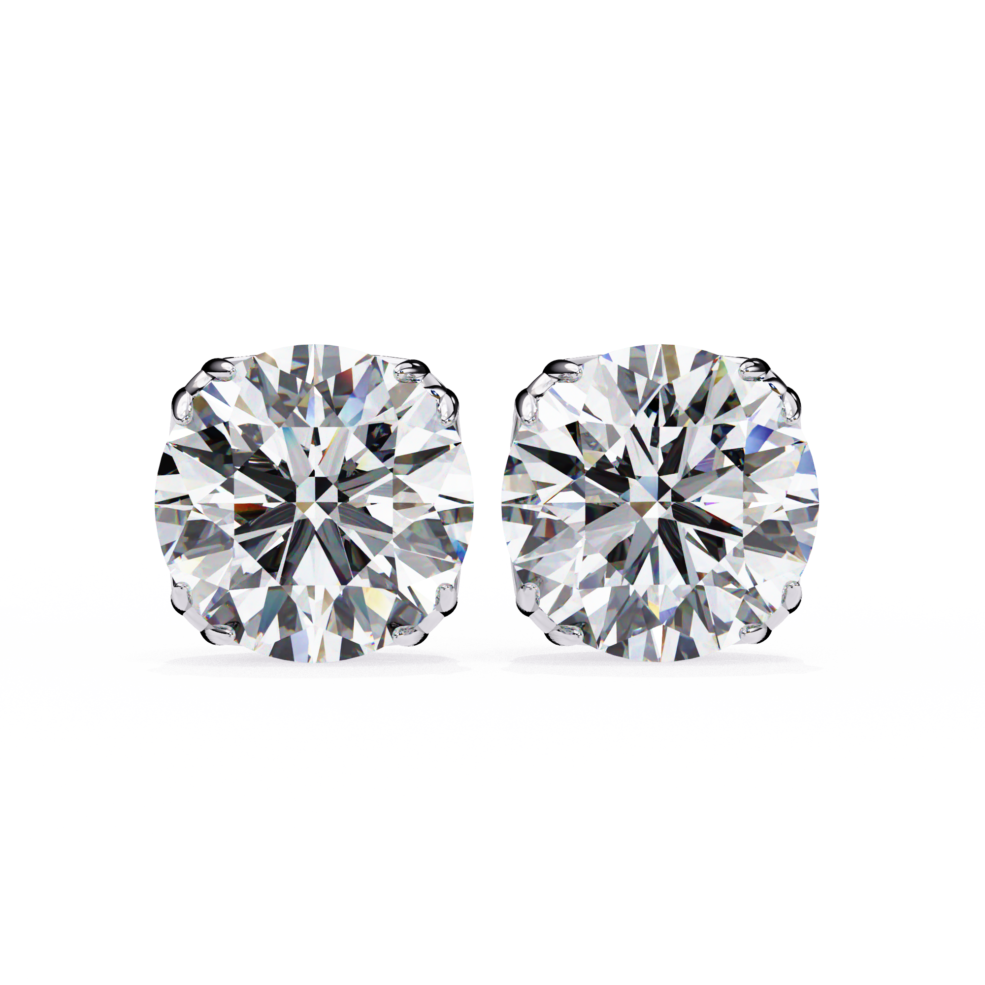 IGI 2.50ct Lab-Grown Diamond Cushion Dual-Prongs Studs