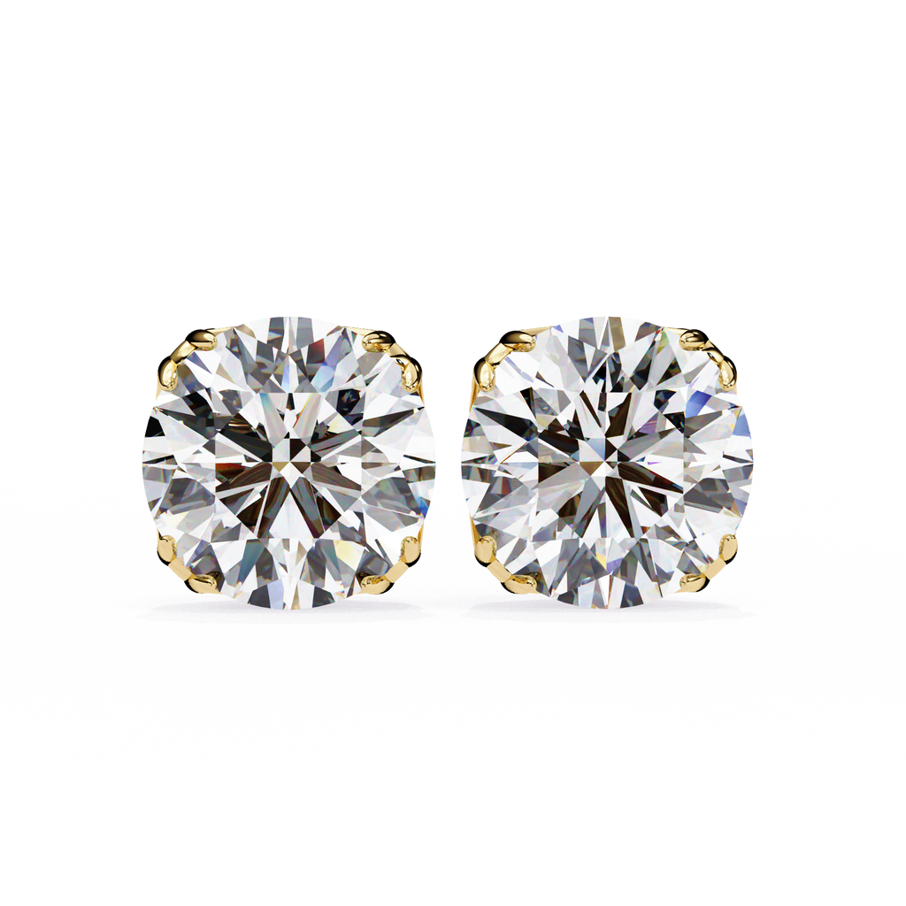 IGI 2.50ct Lab-Grown Diamond Cushion Dual-Prongs Studs