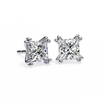 IGI 3ct Lab Grown Princess Diamond Duel Prong Earrings
