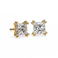 IGI 3ct Lab Grown Princess Diamond Duel Prong Earrings