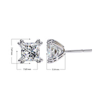 IGI 3ct Lab Grown Princess Diamond Duel Prong Earrings