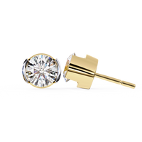 Pendientes de medio bisel con diamantes cultivados en laboratorio de 2,50 ct